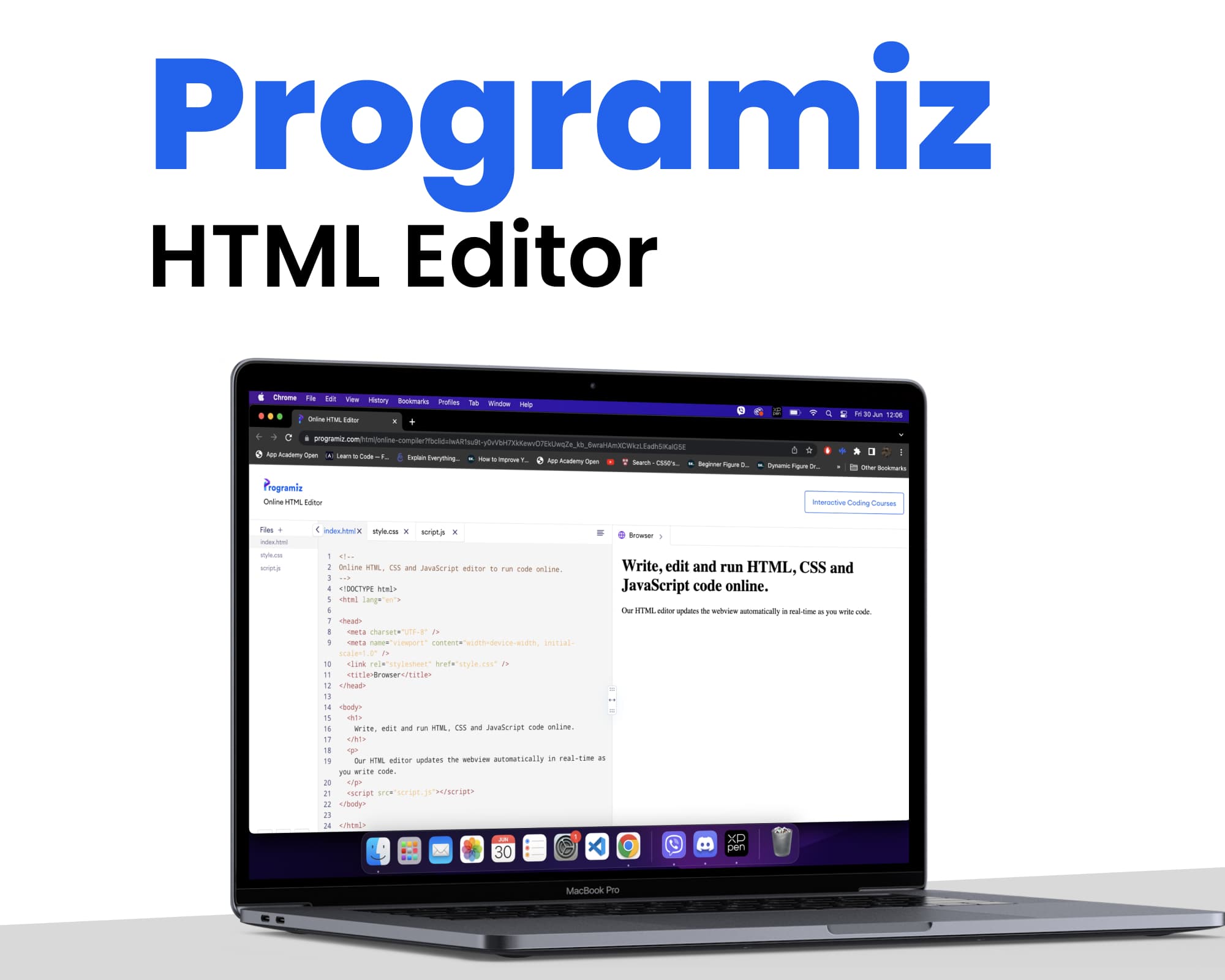 HTML/CSS Editor for Programiz